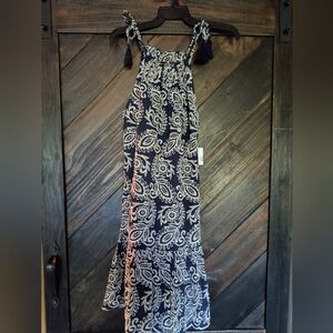 Taylor Navy Eyelet Dress size 4 NWT